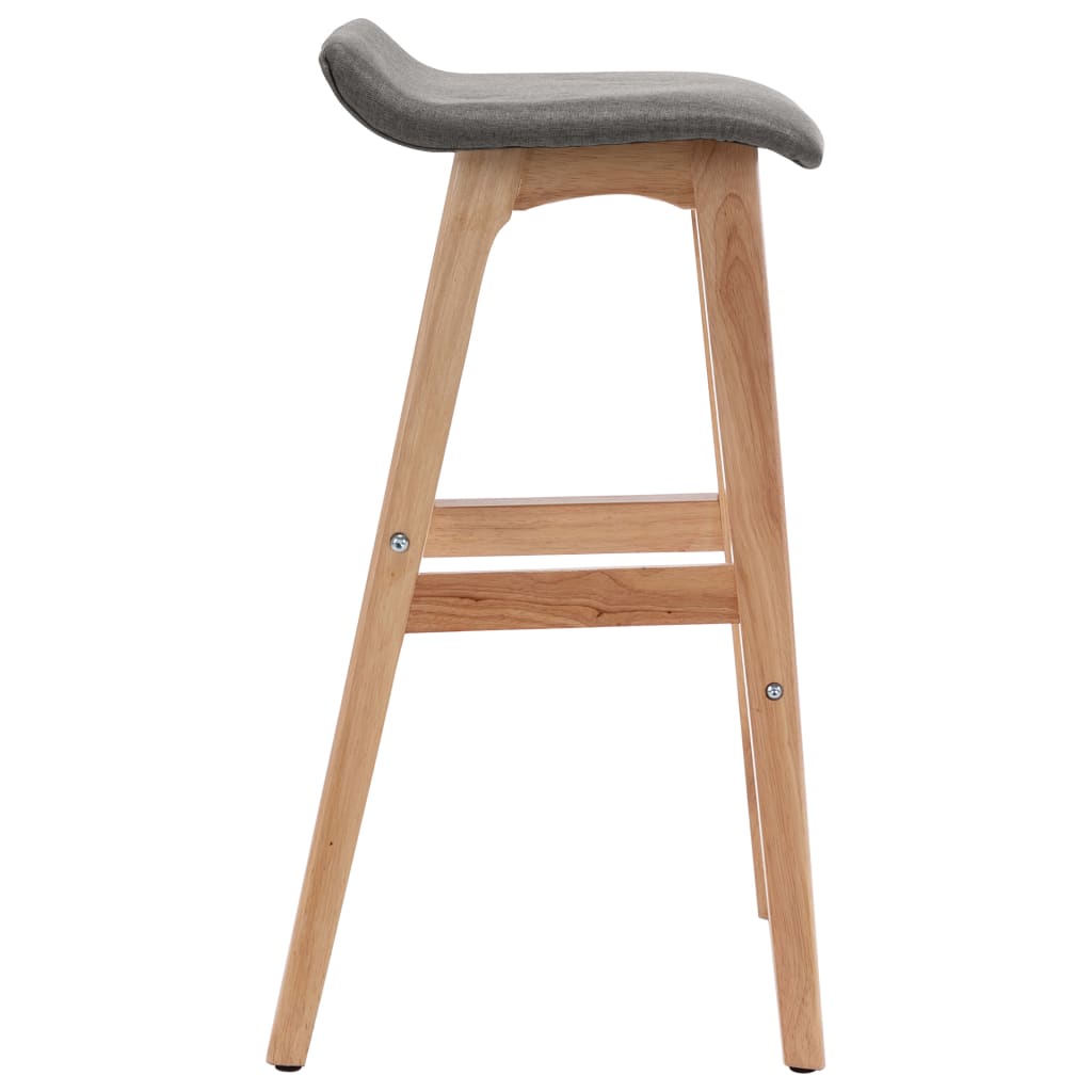 Stylish Dark Grey Fabric Bar Stools - Set of 2