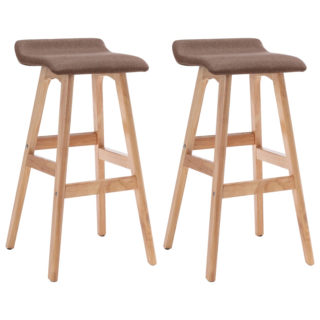 Taupe Fabric Bar Stools - Set of 2, Stylish & Comfortable Seating