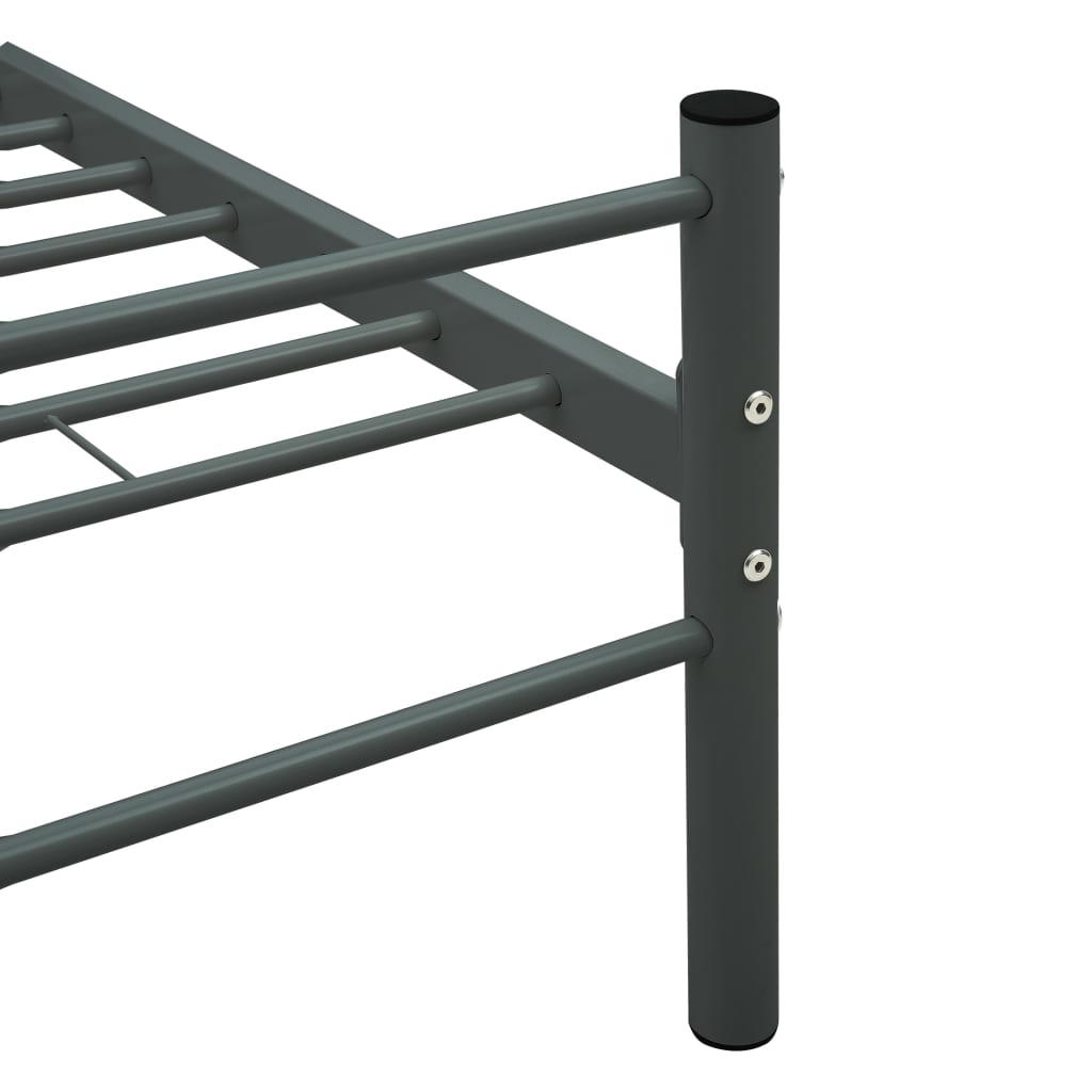 vidaXL Super King Grey Metal Bed Frame 180x200 cm - No Mattress