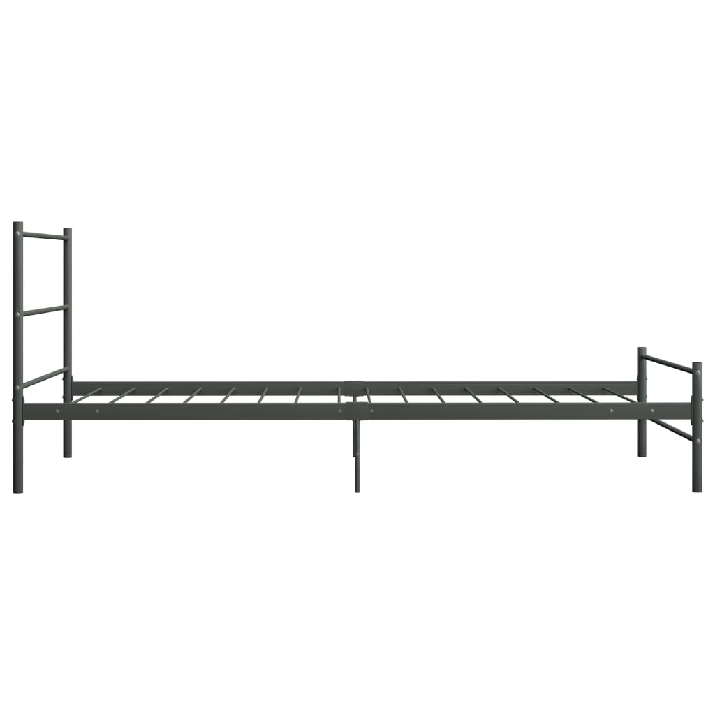Grey Metal VidaXL Bed Frame 100x200 cm - No Mattress Included