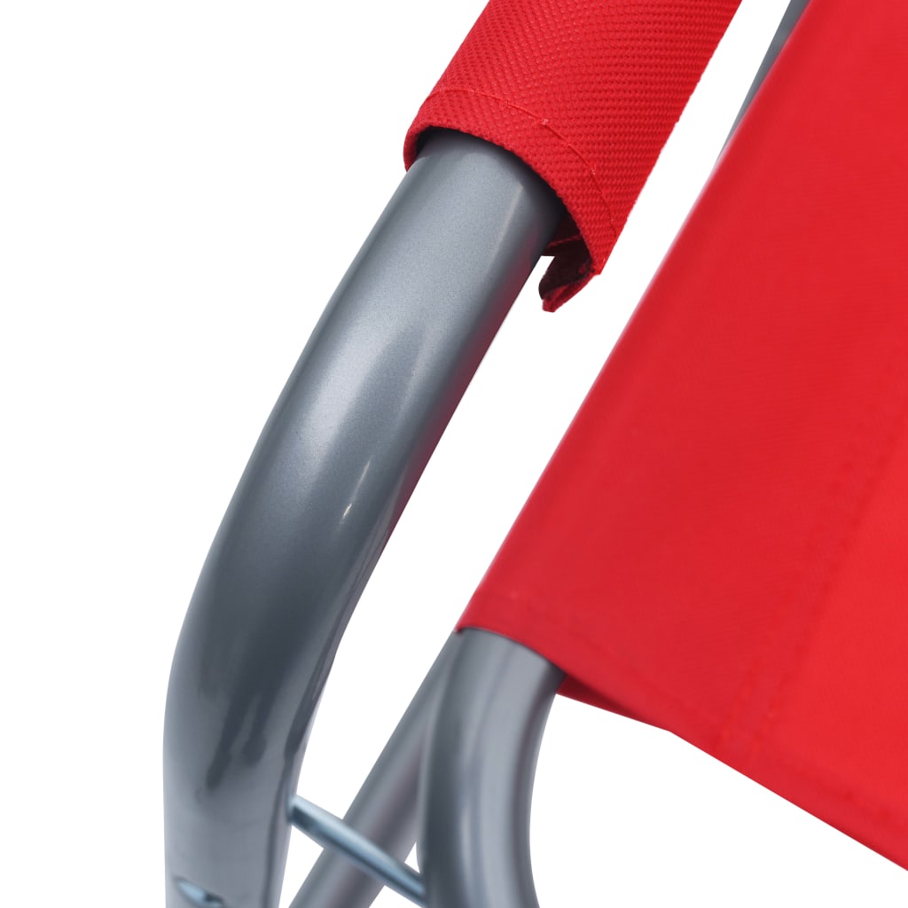 Red Steel Director's Chairs Set of 2 - Stylish & Durable Seating