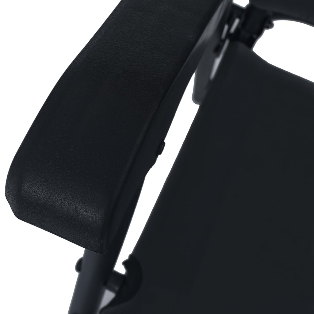 Set of 2 Black Folding Garden Chairs - Stylish Texilene Design