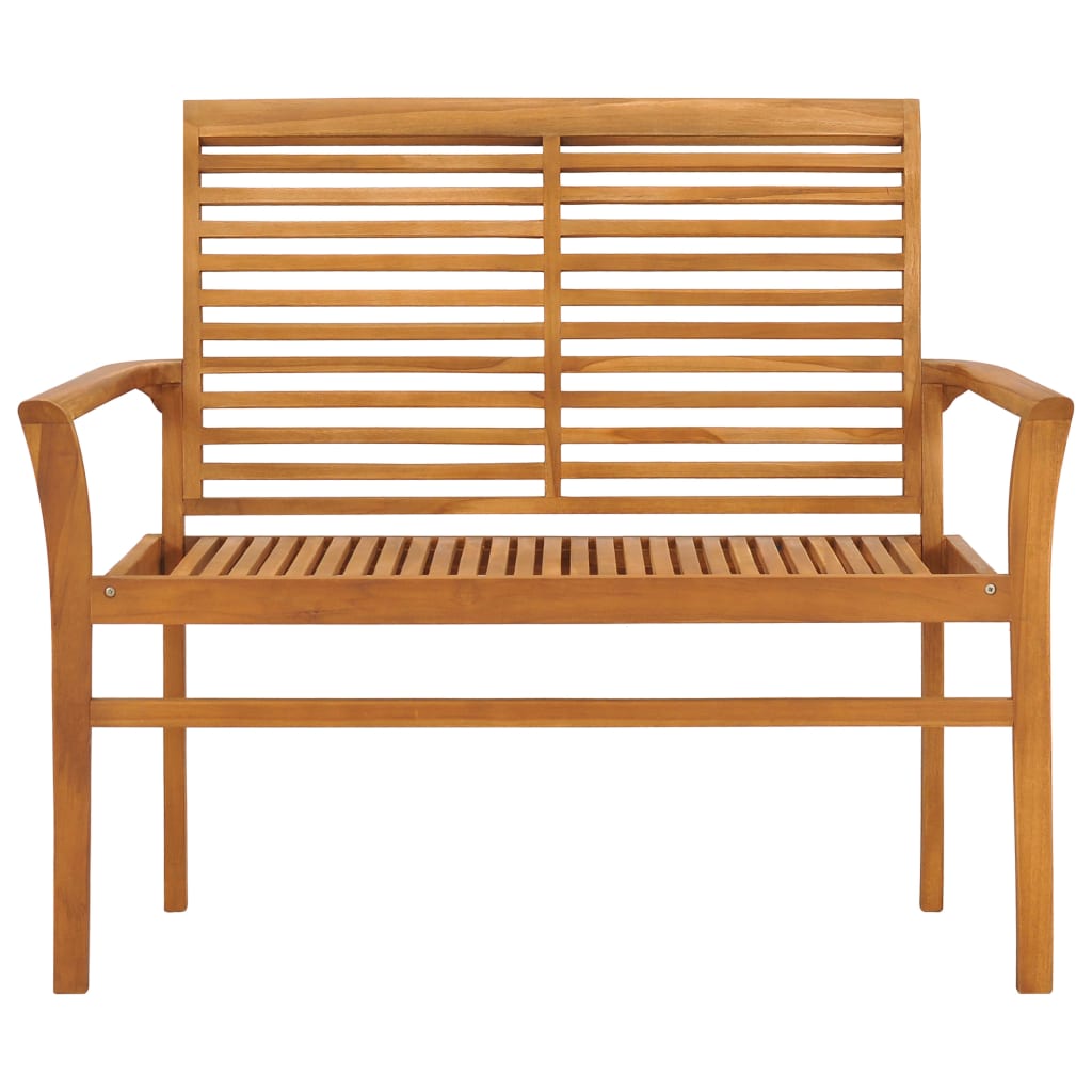 Solid Teak Wood Garden Bench - 112 cm, Durable & Stylish Seating