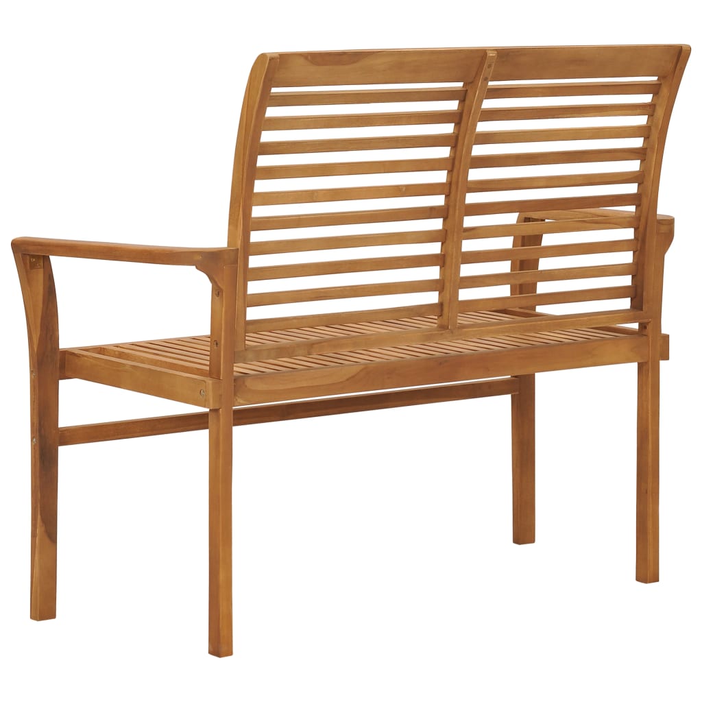 Solid Teak Wood Garden Bench - 112 cm, Durable & Stylish Seating