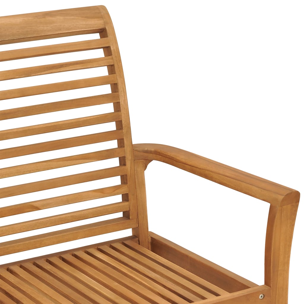 Solid Teak Wood Garden Bench - 112 cm, Durable & Stylish Seating