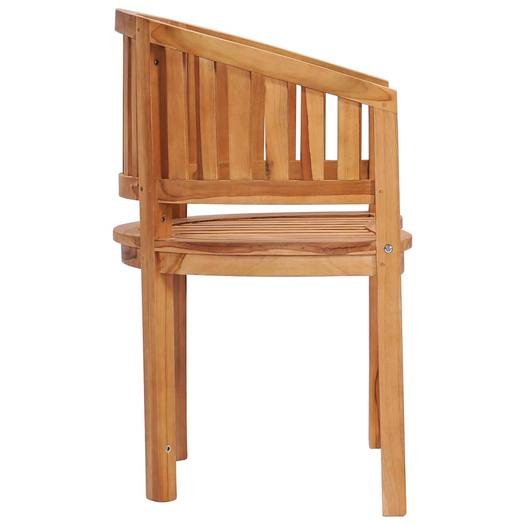 Solid Teak Wood Banana Chairs Set of 2 - Durable & Stylish