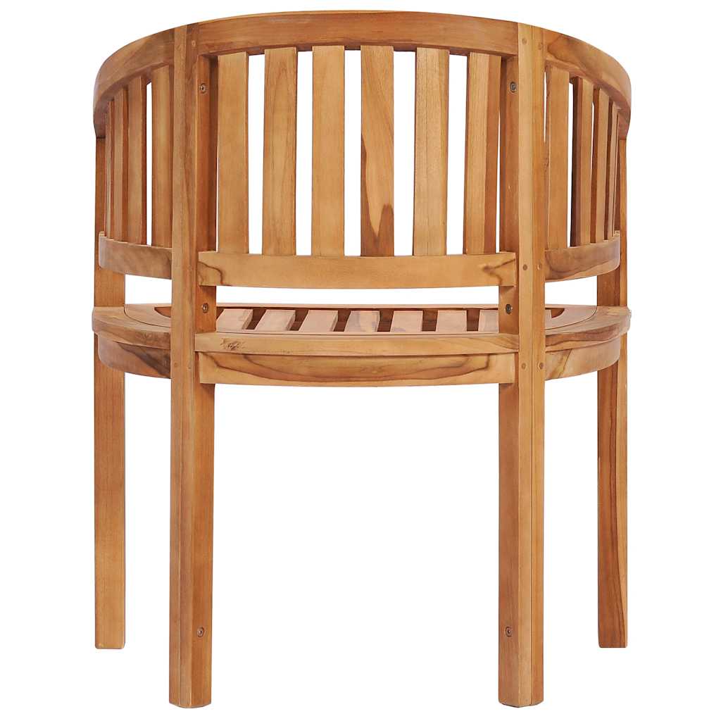 Solid Teak Wood Banana Chairs Set of 2 - Durable & Stylish