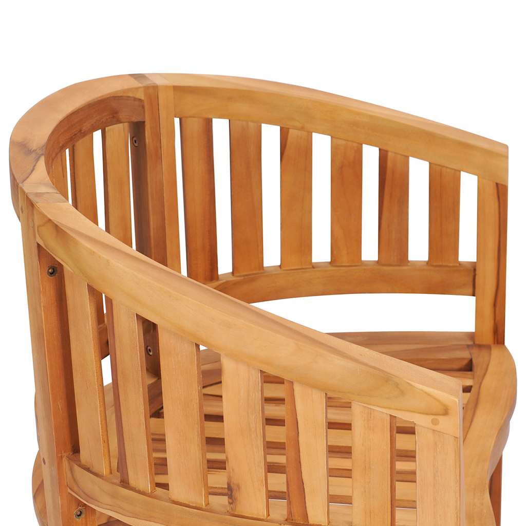 Solid Teak Wood Banana Chairs Set of 2 - Durable & Stylish