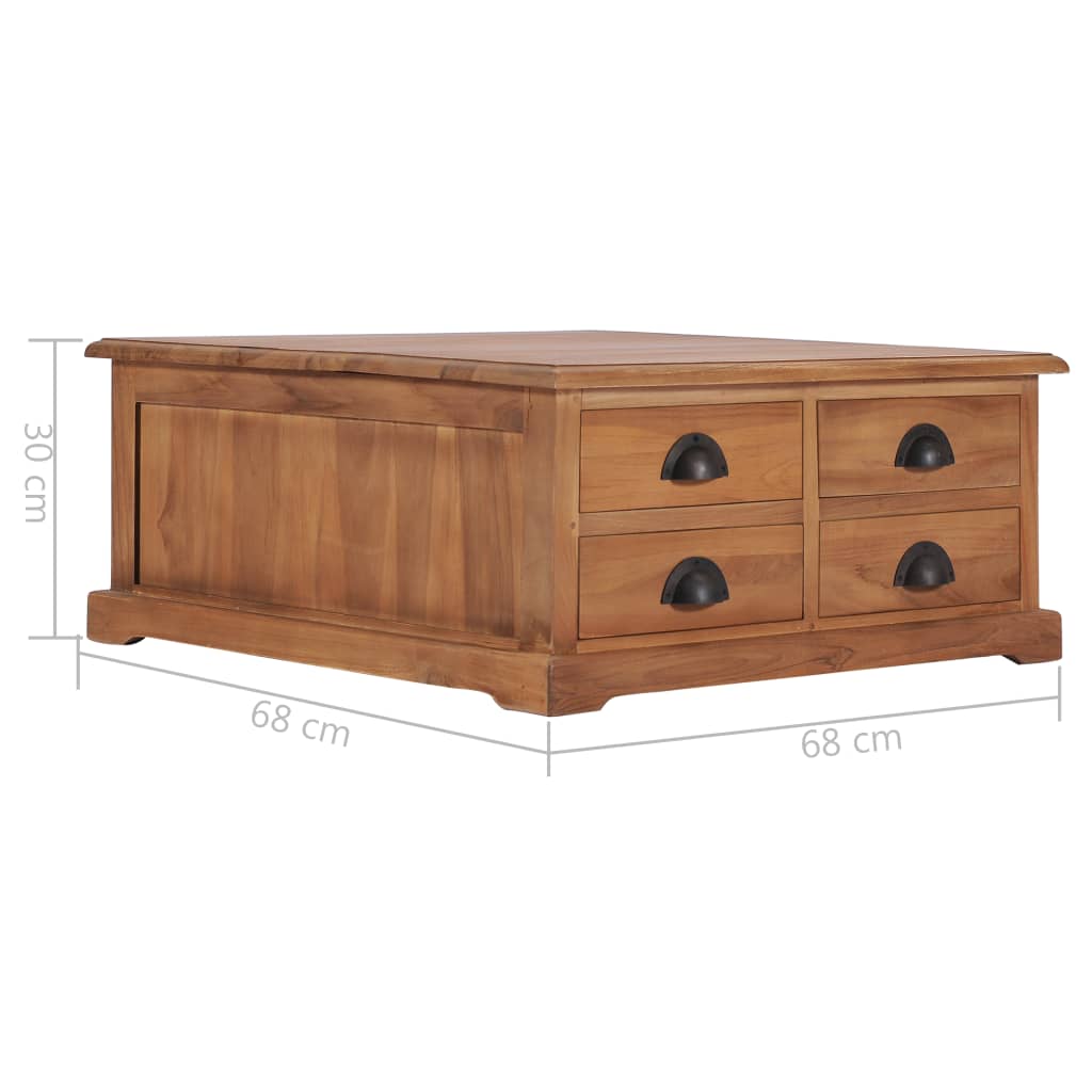 Coffee Table 68x68x30 cm Solid Teak Wood