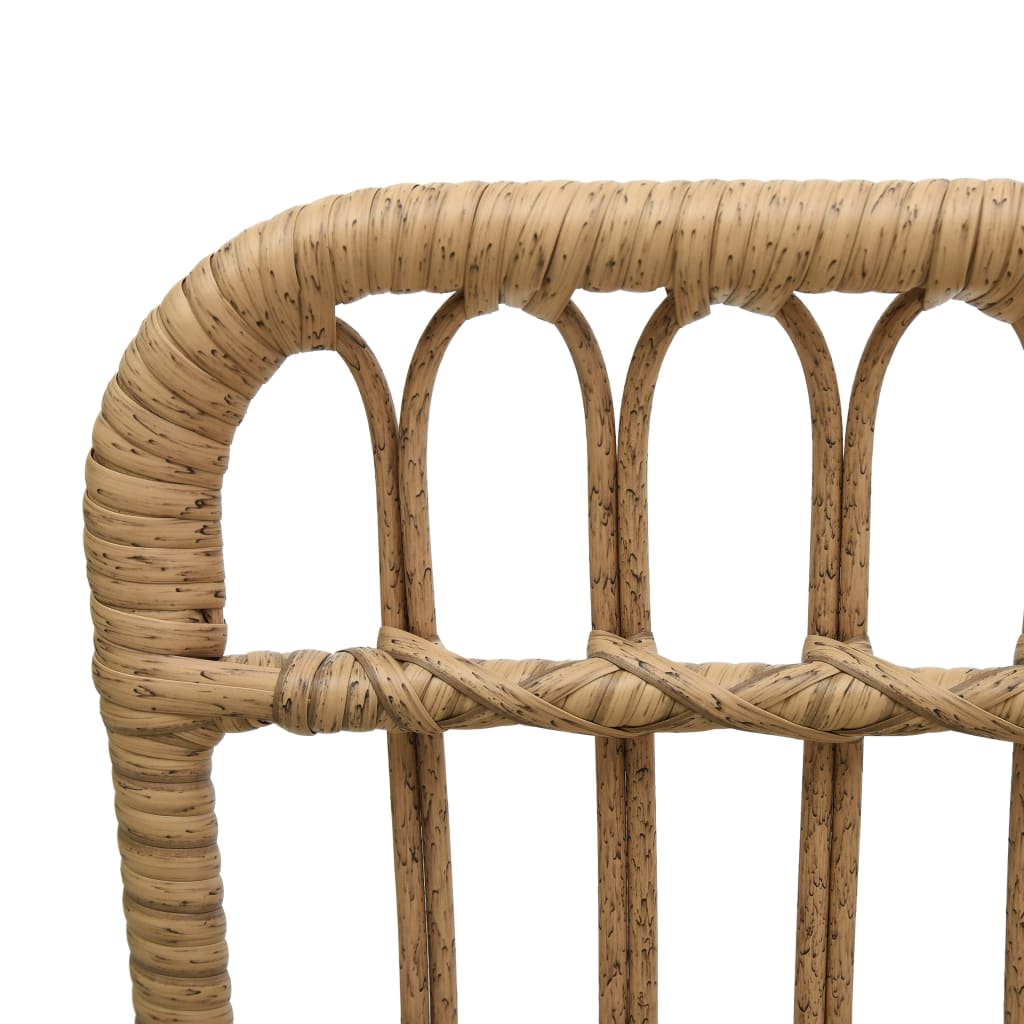 Light Brown Poly Rattan Garden Chair - Stylish & Durable Seating