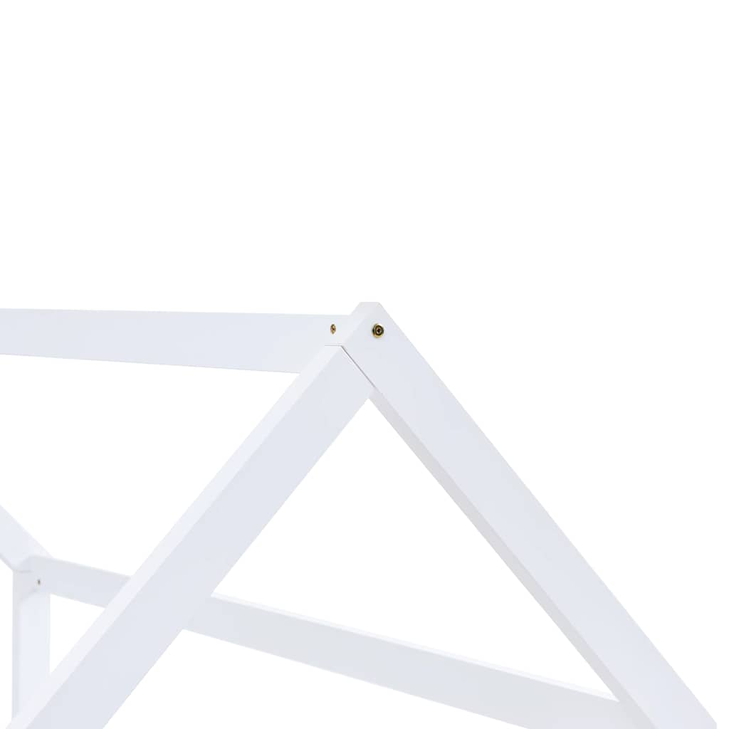 White Solid Pine Wood Kids Bed Frame - 90x200 cm