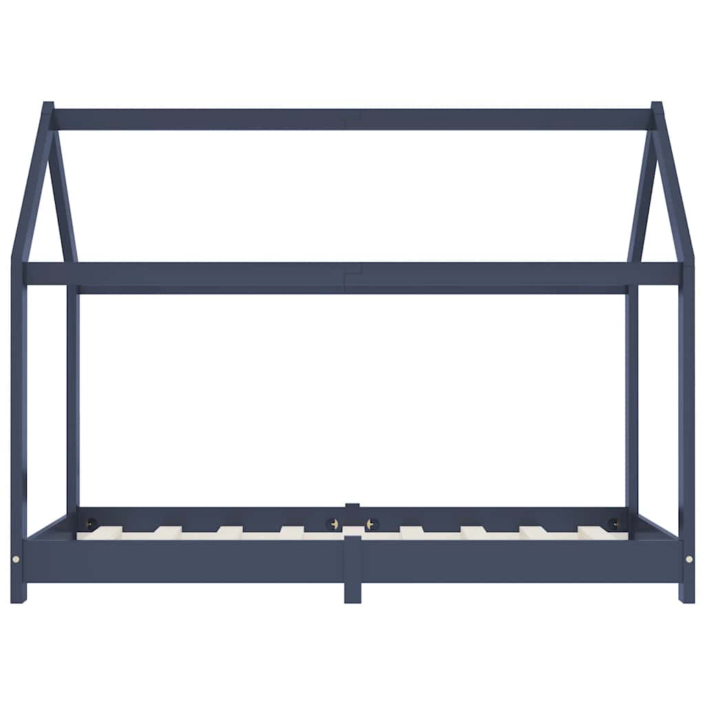 Solid Pine Grey Kids Bed Frame 80x160 cm - Durable & Stylish