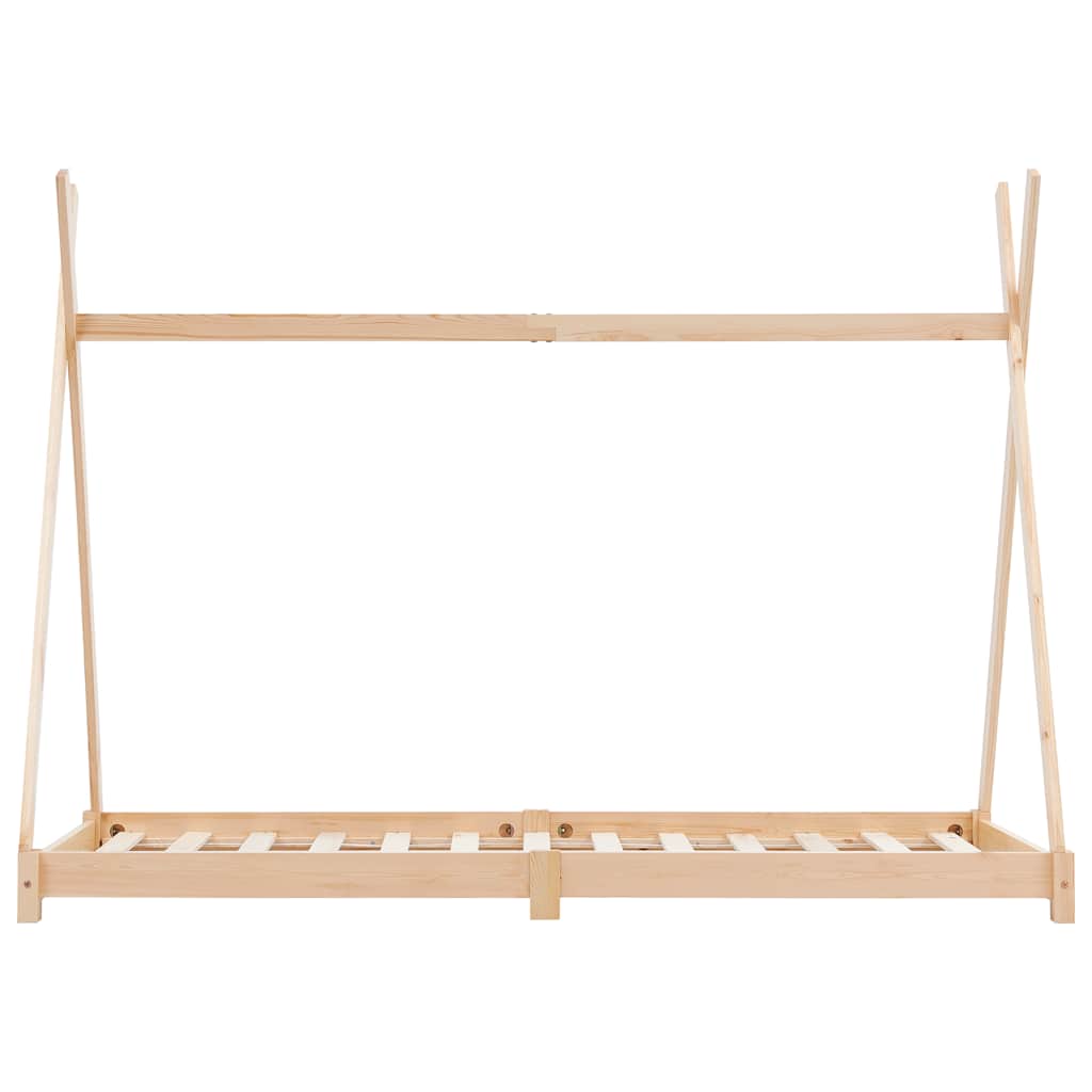 Solid Pine Wood Kids Bed Frame - 90x200 cm Sturdy & Stylish