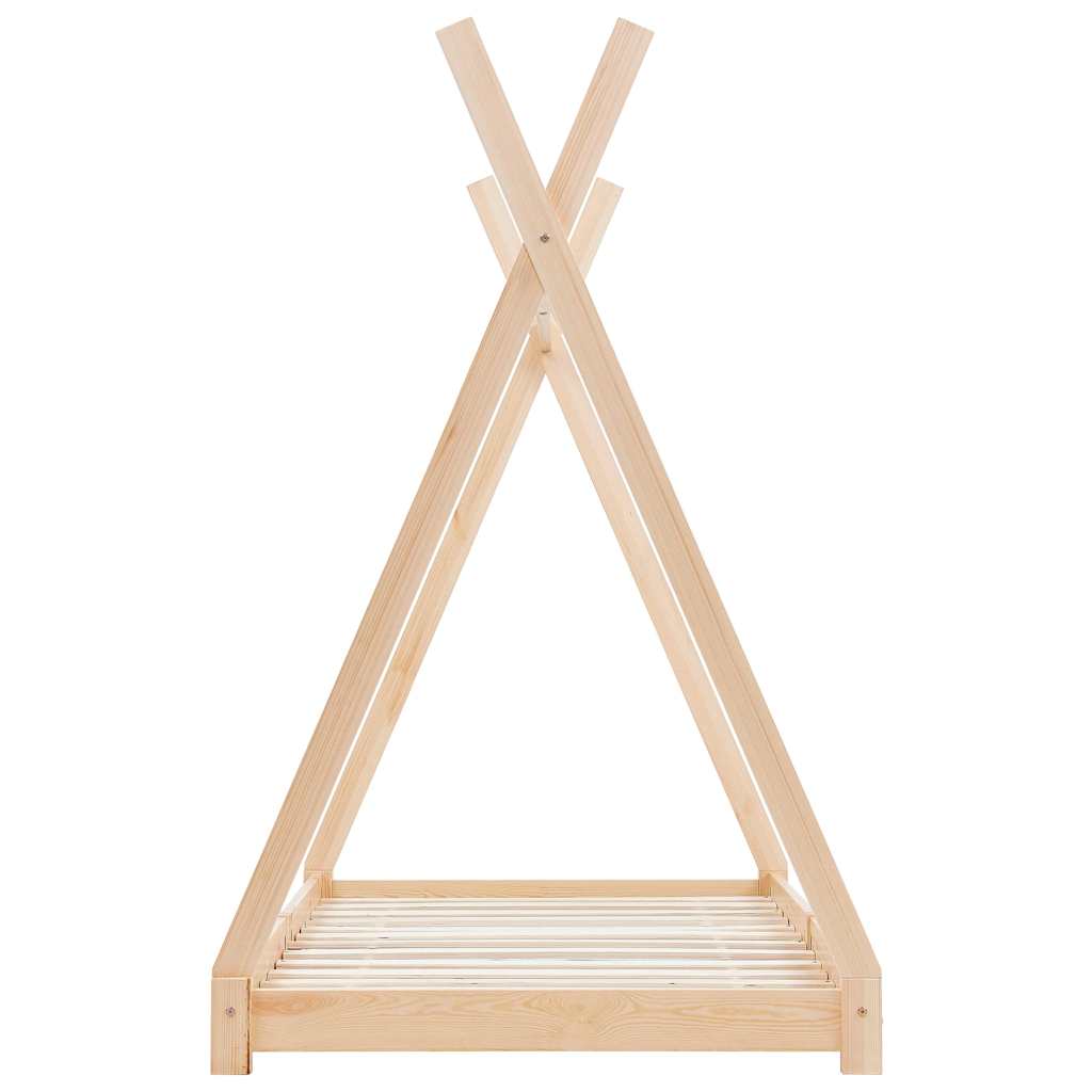 Solid Pine Wood Kids Bed Frame - 90x200 cm Sturdy & Stylish