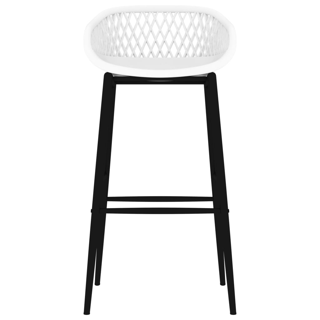 Elegant White Bar Chairs, Set of 2 - Modern Comfort & Style