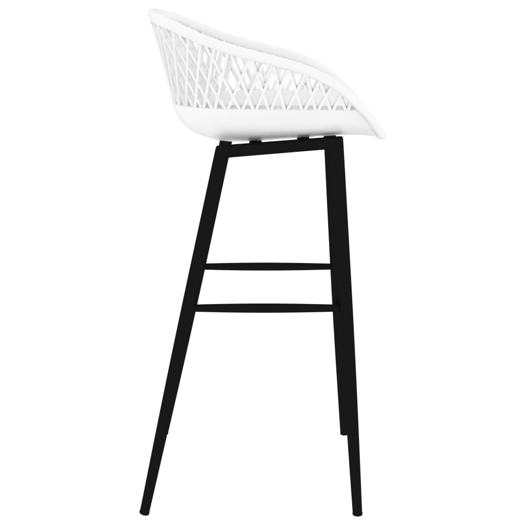 Elegant White Bar Chairs, Set of 2 - Modern Comfort & Style