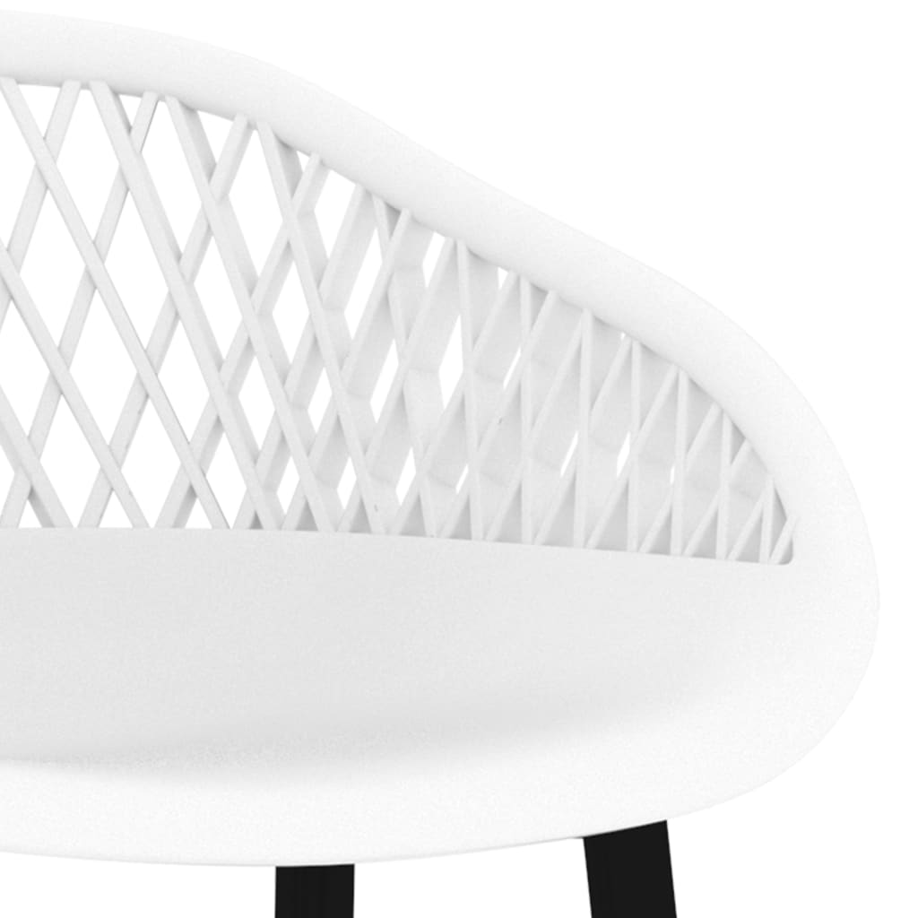 Elegant White Bar Chairs, Set of 2 - Modern Comfort & Style