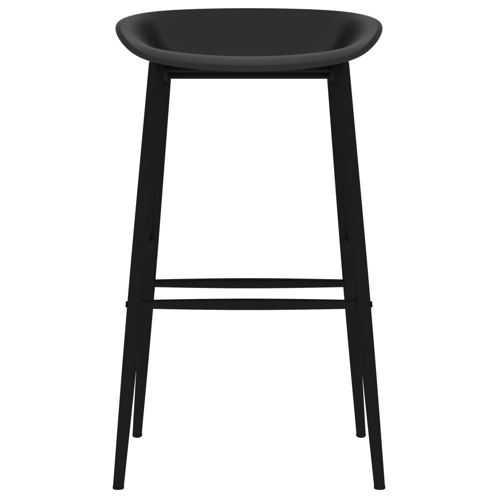 Sleek Black Bar Chairs Set of 2 - Modern & Stylish Seating