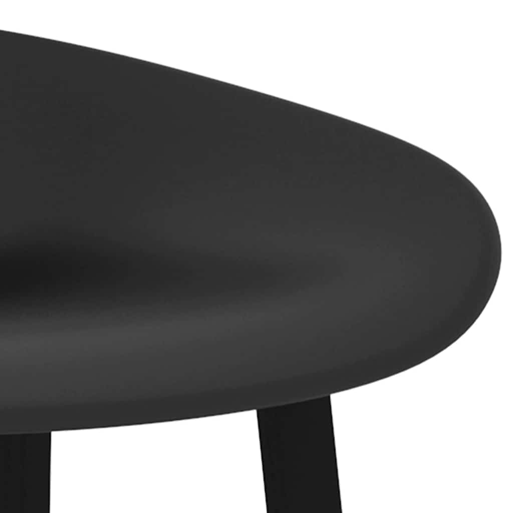 Sleek Black Bar Chairs Set of 2 - Modern & Stylish Seating