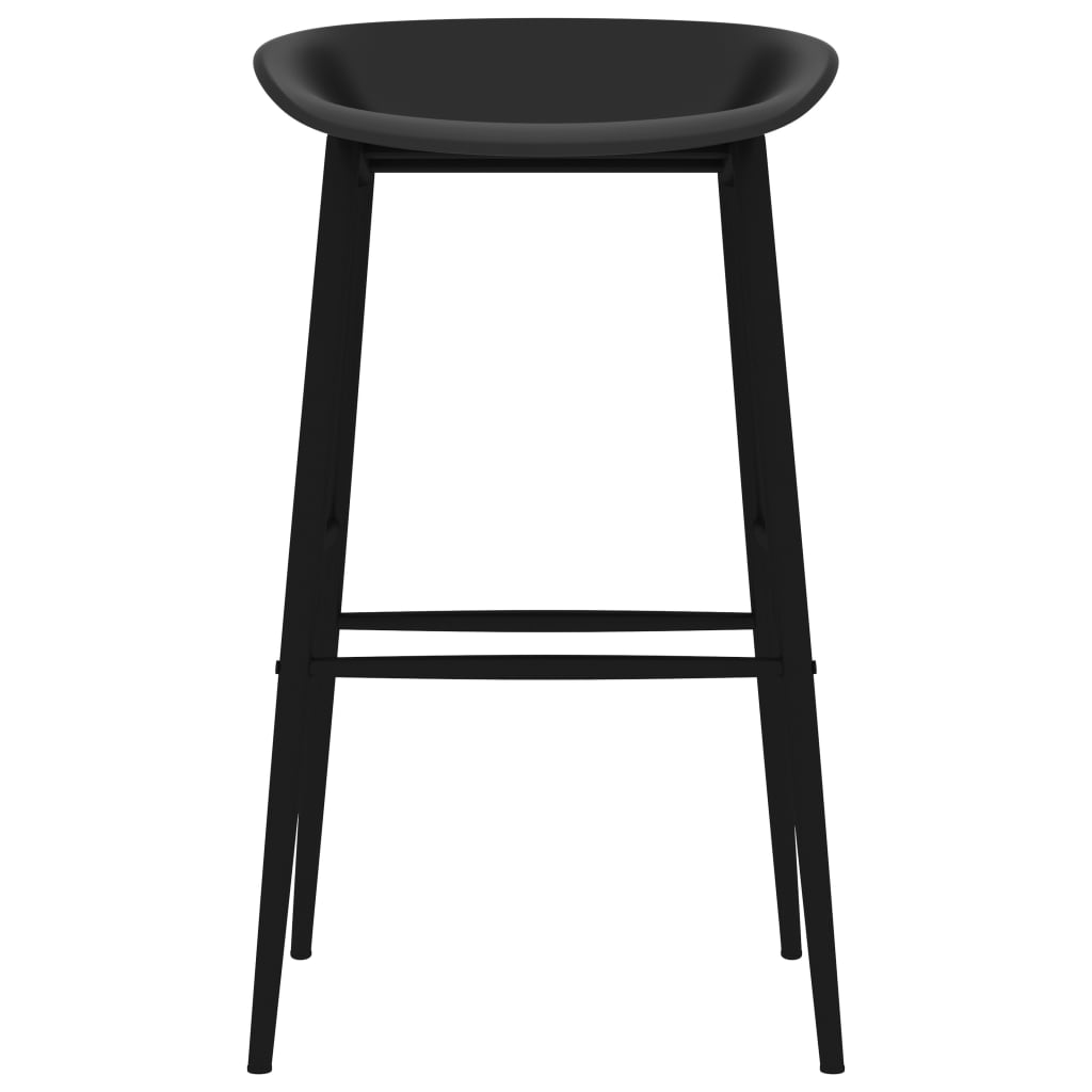 Sleek Black Bar Chairs Set of 4 - Modern Elegance for Any Space