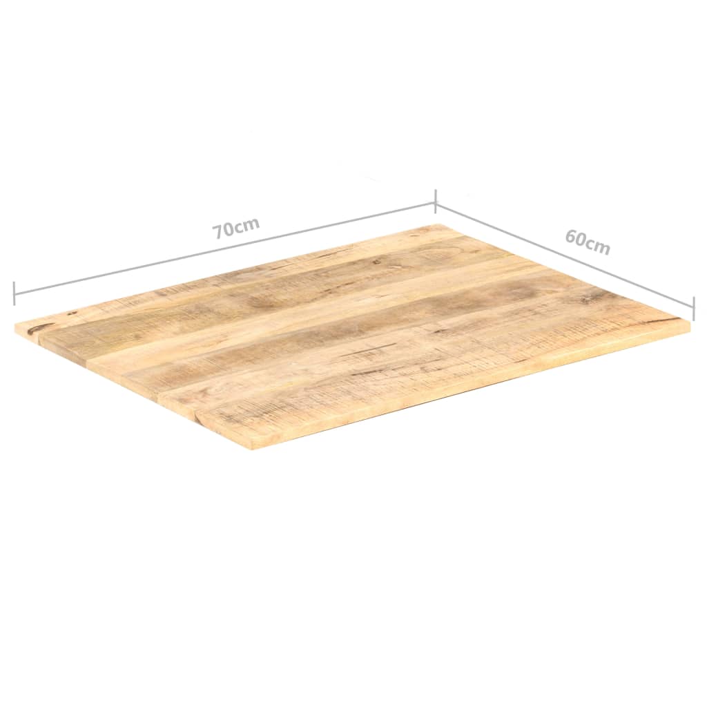 Durable Mango Wood Table Top - 70x60 cm, 15-16 mm厚