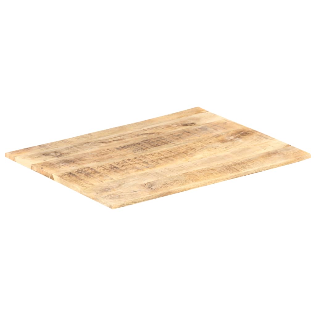 Solid Mango Wood Table Top, 15-16mm, 90x70cm - Natural Finish