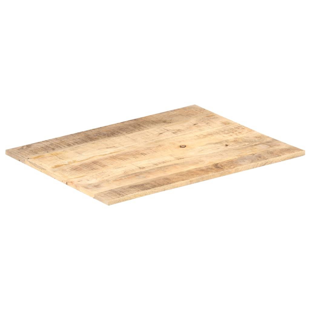 Solid Mango Wood Table Top, 15-16mm, 90x70cm - Natural Finish