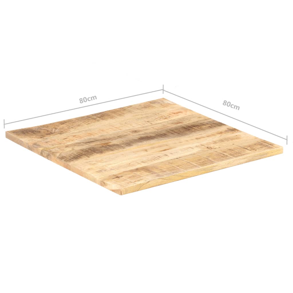 Solid Mango Wood Table Top 80x80 cm - 25-27 mm Thick