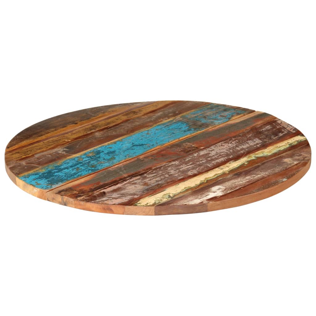 Eco-Friendly 80cm Round Table Top | Solid Reclaimed Wood