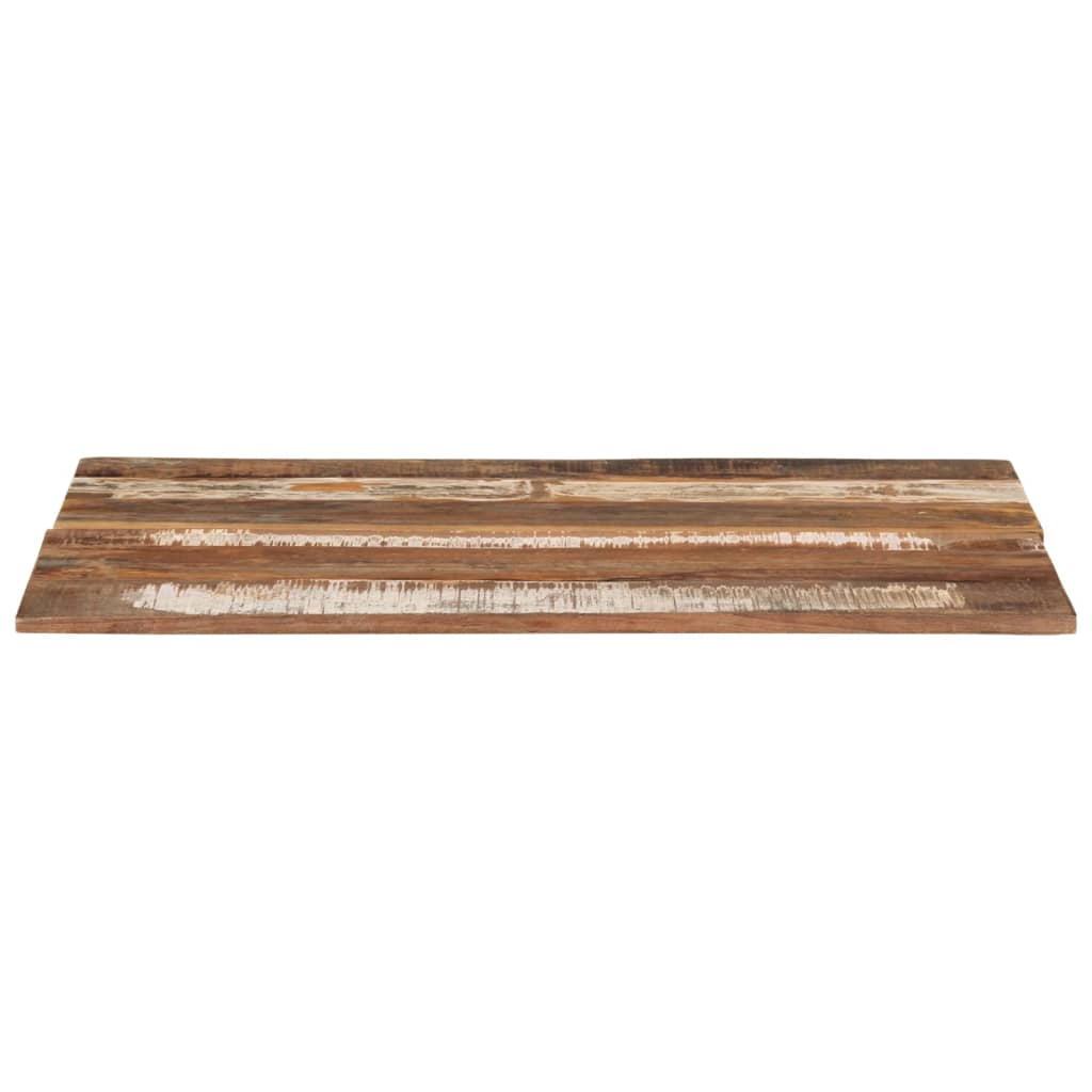 Solid Reclaimed Wood Rectangular Table Top 60x80 cm 15-16 mm