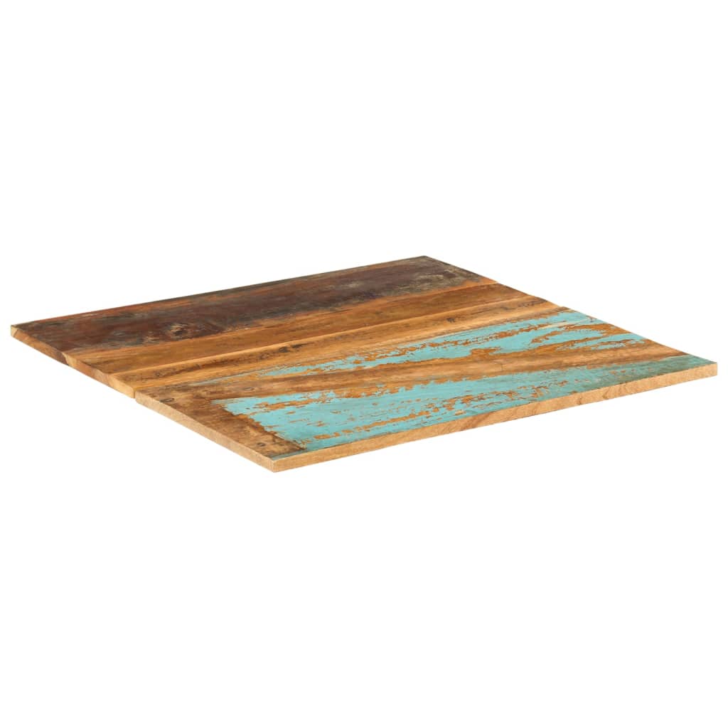 Solid Reclaimed Wood Square Table Top, 70x70 cm, 15-16 mm Thick