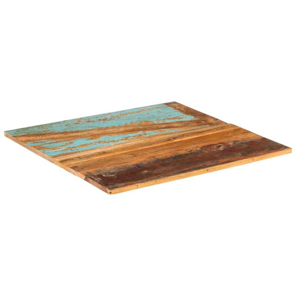 Solid Reclaimed Wood Square Table Top, 70x70 cm, 15-16 mm Thick
