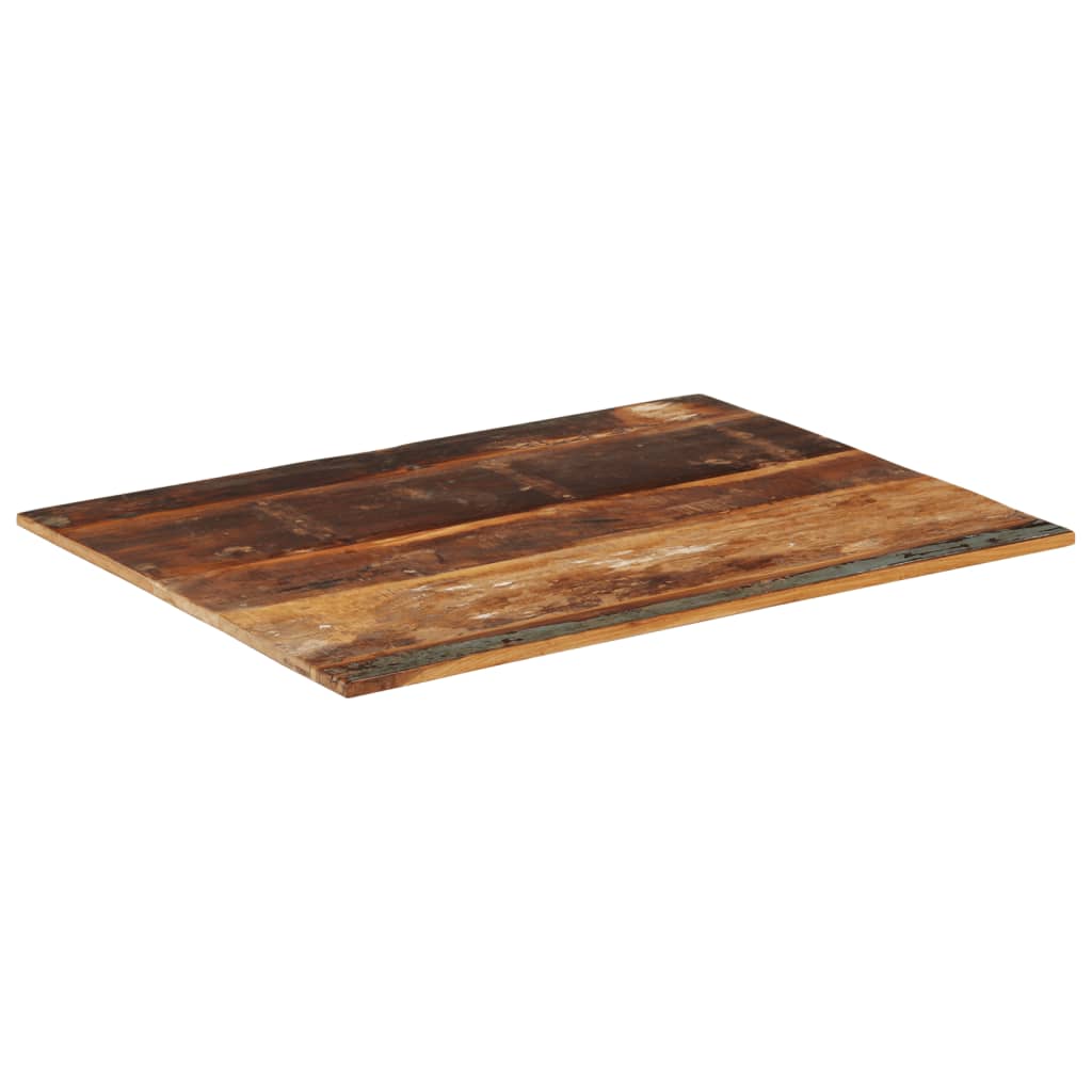 Solid Reclaimed Wood Table Top 70x90 cm - Eco-Friendly Design
