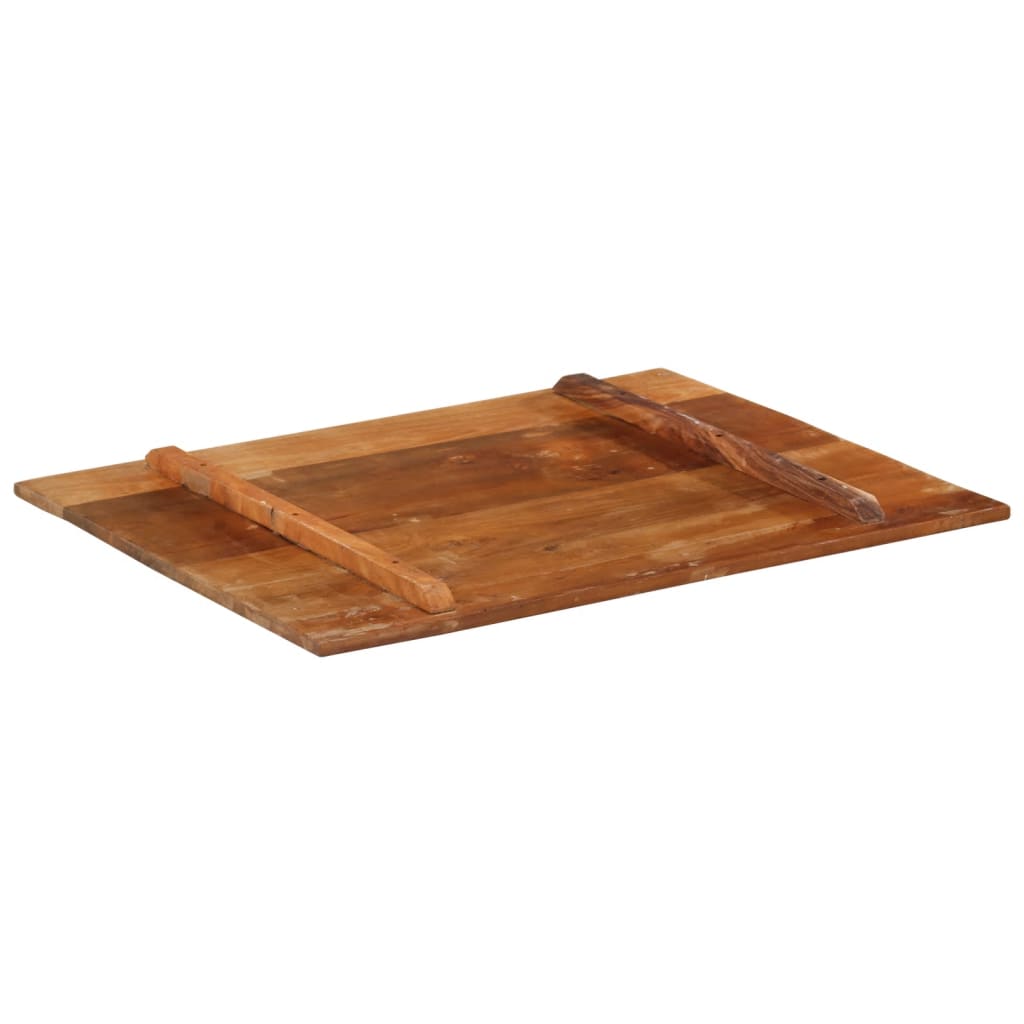 Solid Reclaimed Wood Table Top 70x90 cm - Eco-Friendly Design