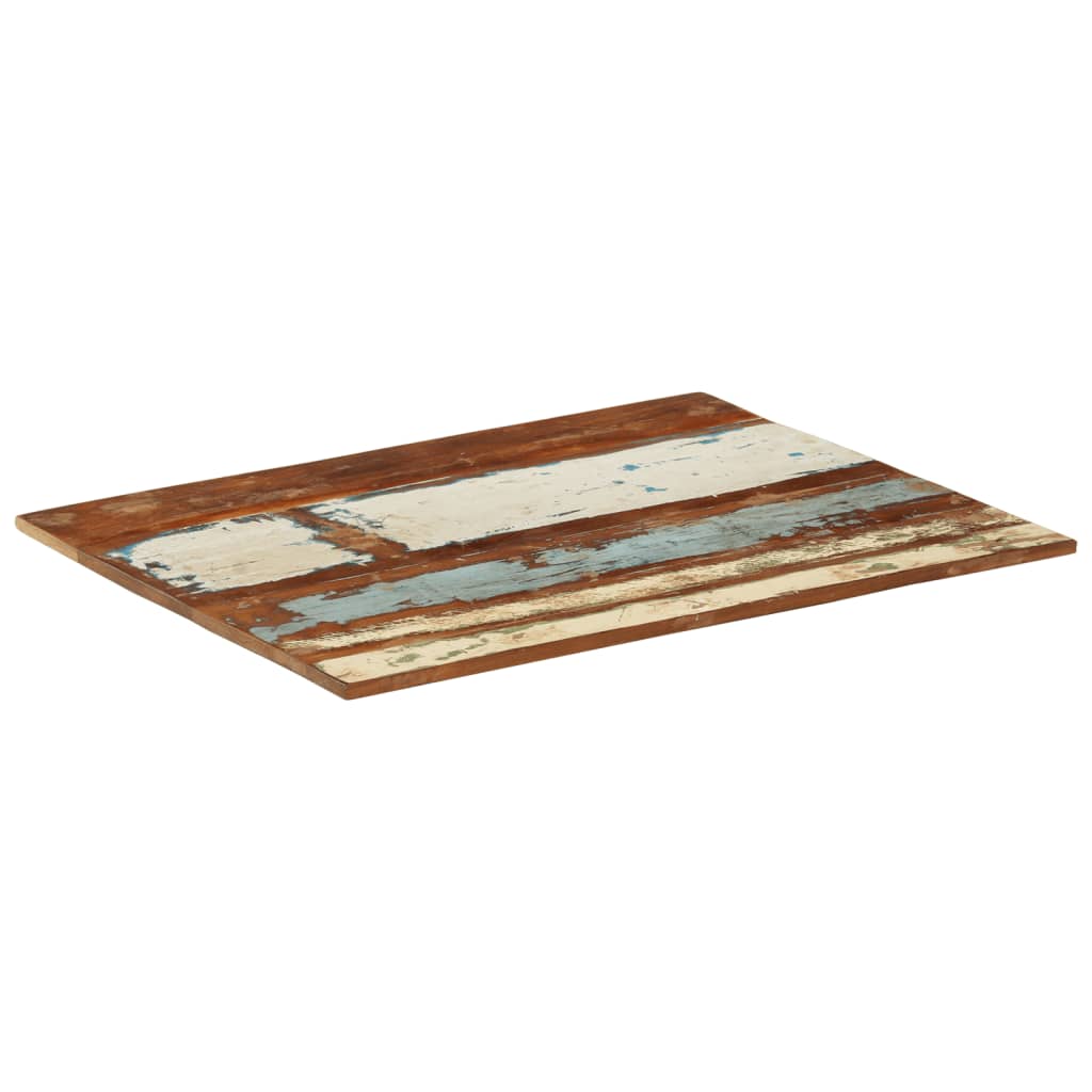 Solid Reclaimed Wood Table Top 70x90 cm - Eco-Friendly Design