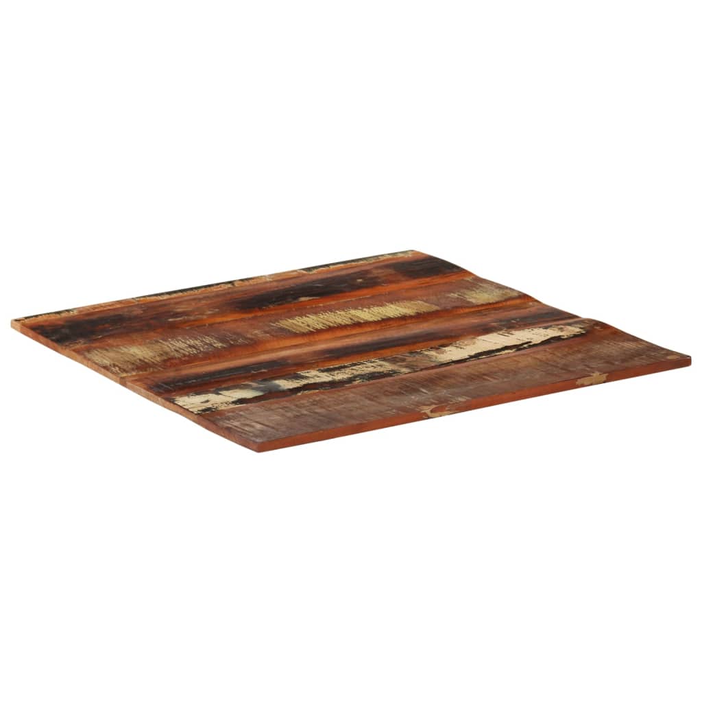 Solid Reclaimed Wood Square Table Top 80x80 cm, 15-16 mm Thick