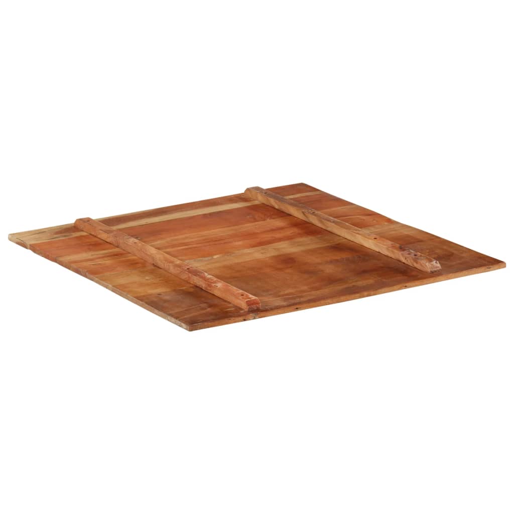 Solid Reclaimed Wood Square Table Top 80x80 cm, 15-16 mm Thick