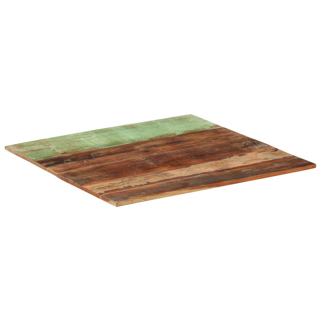 Solid Reclaimed Wood Square Table Top 80x80 cm, 15-16 mm Thick