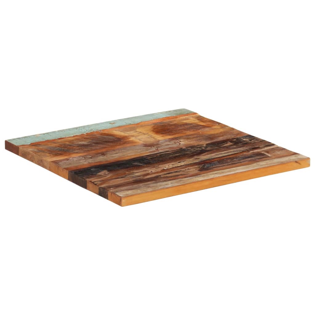 60x60 cm Reclaimed Solid Wood Square Table Top, 25-27 mm Thick