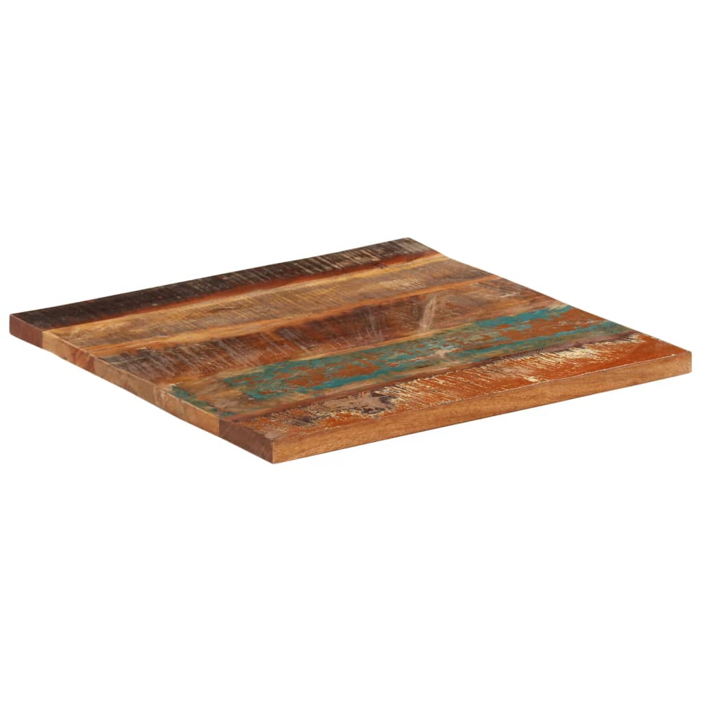 60x60 cm Reclaimed Solid Wood Square Table Top, 25-27 mm Thick