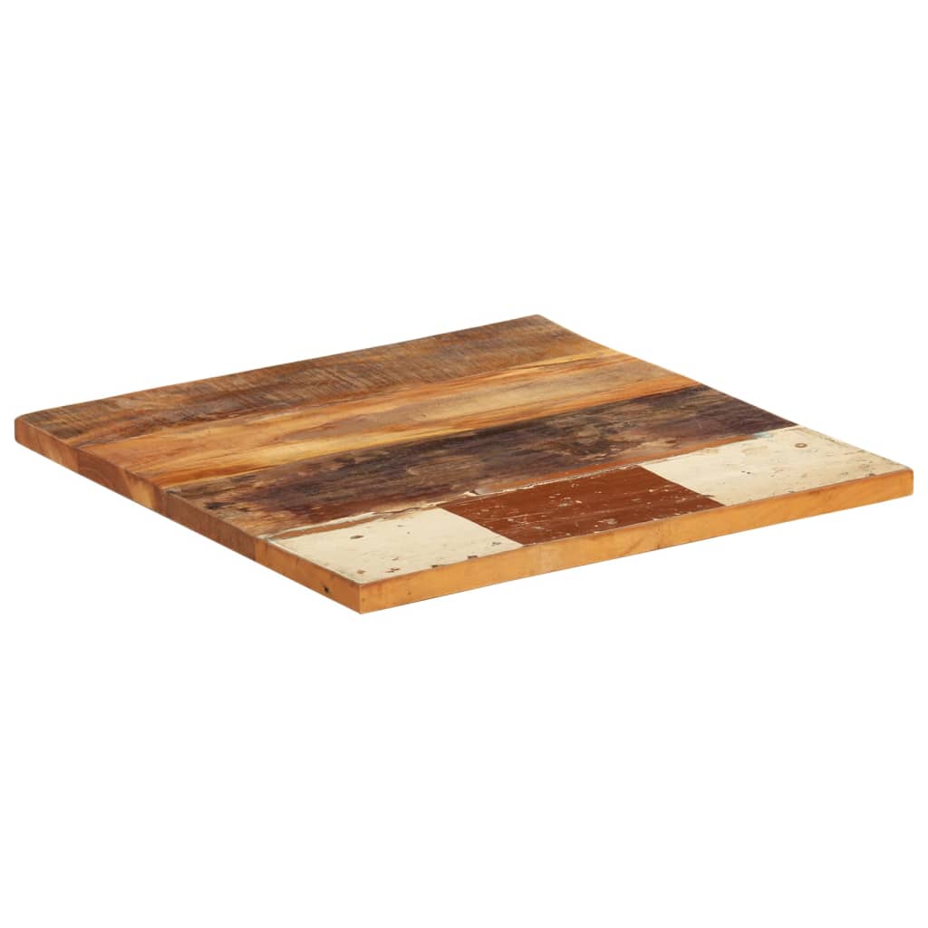 60x60 cm Reclaimed Solid Wood Square Table Top, 25-27 mm Thick