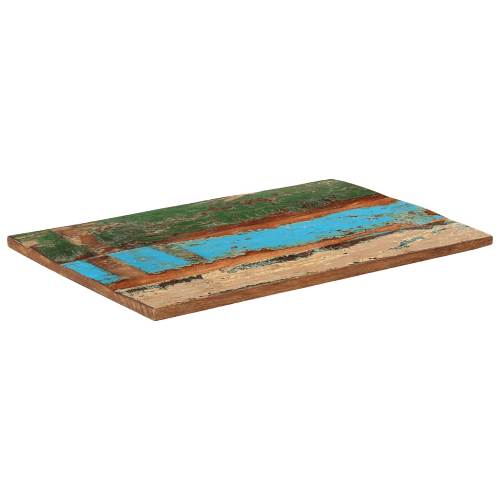 Solid Reclaimed Wood Rectangular Table Top 60x90 cm 25-27 mm