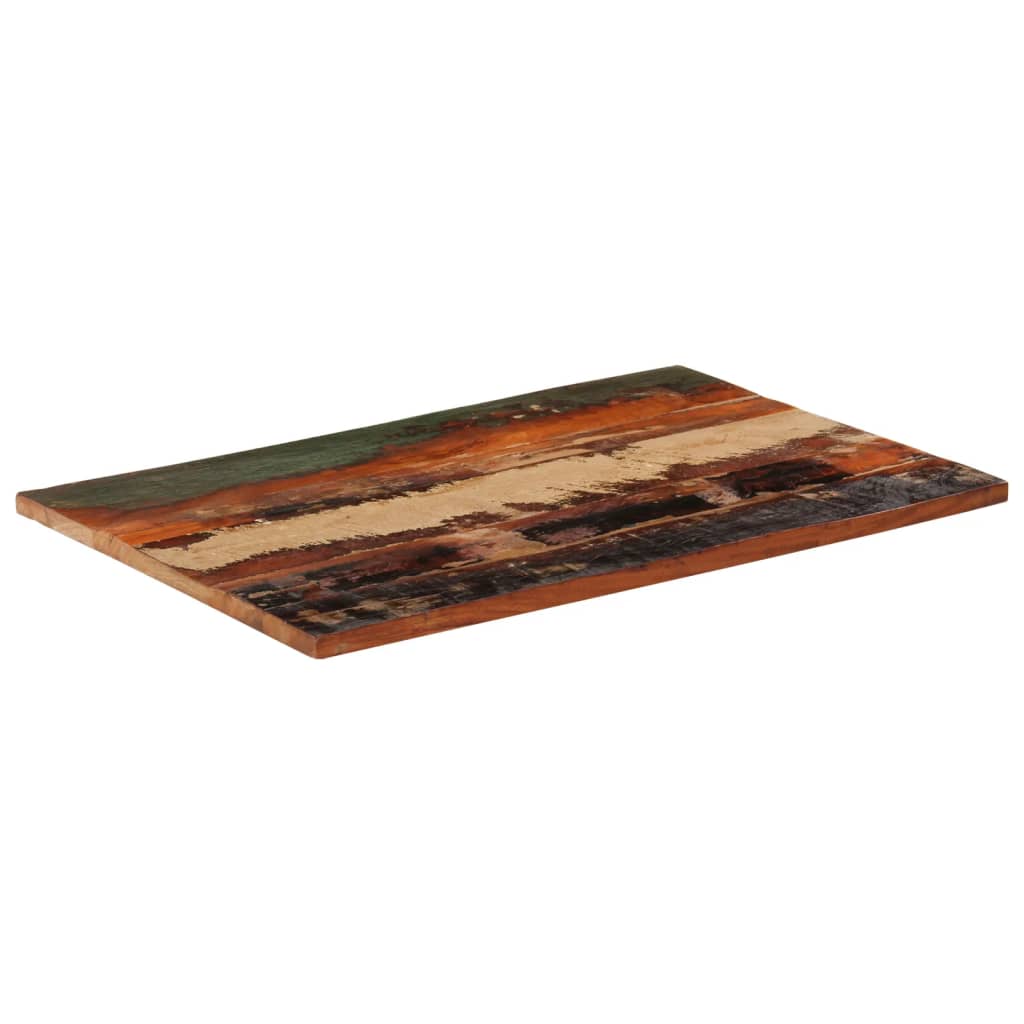 Solid Reclaimed Wood Rectangular Table Top 60x90 cm 25-27 mm