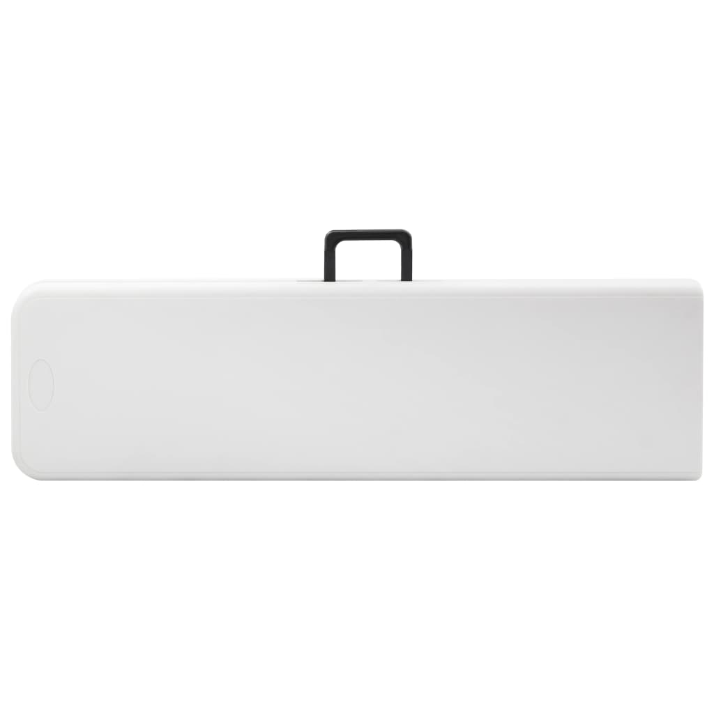 White HDPE Folding Garden Benches Set - 2 pcs, 180 cm