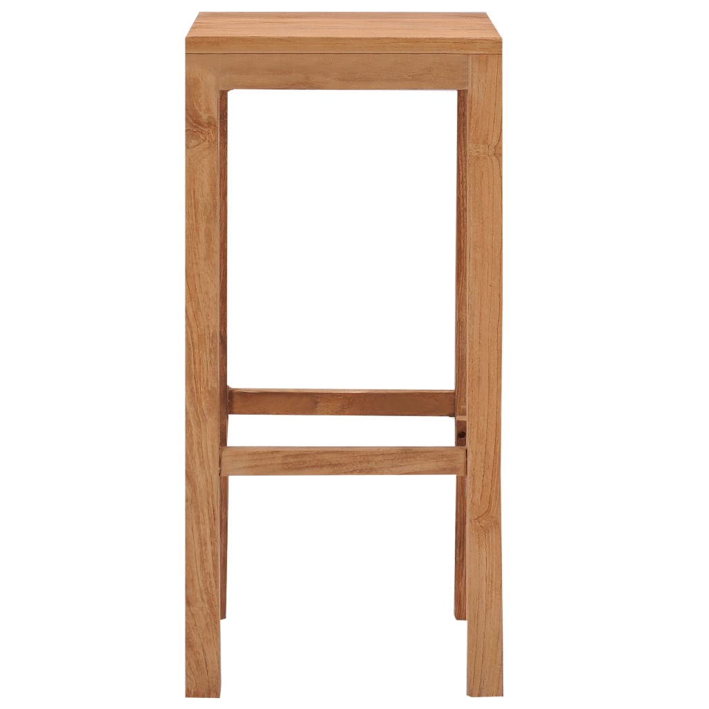 4-Piece Bar Stools Set in Solid Teak Wood - Stylish & Durable