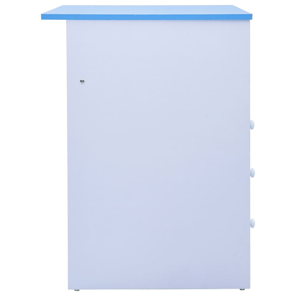 Tiltable Children's Drawing Desk - Blue & White Study Table