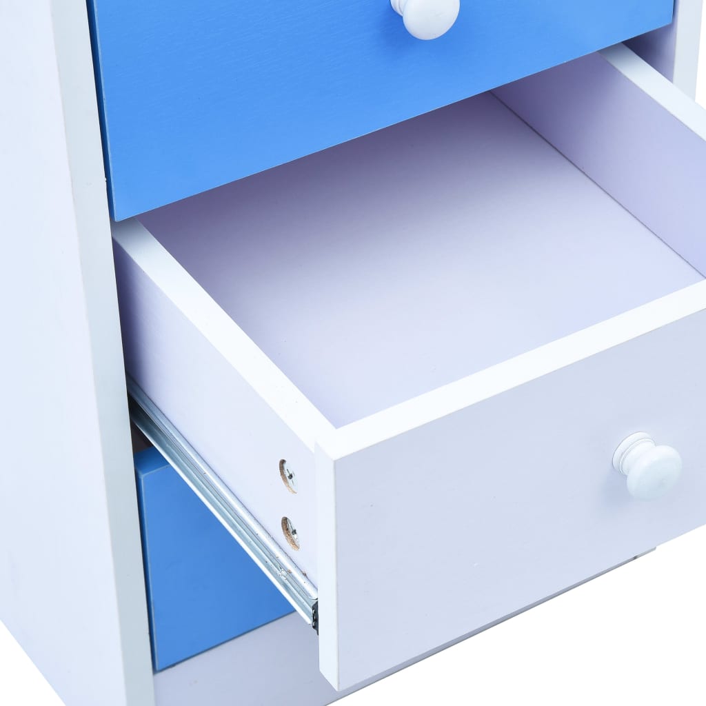 Tiltable Children's Drawing Desk - Blue & White Study Table
