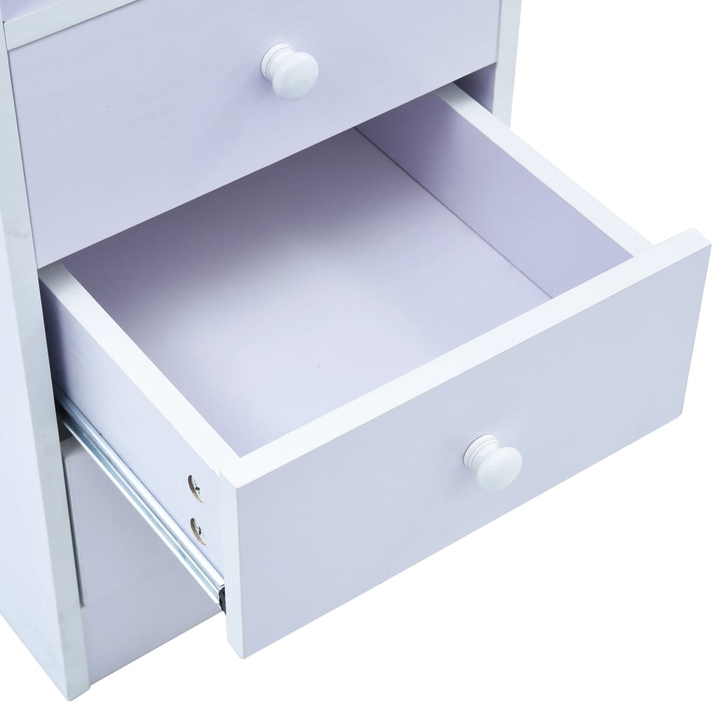 Tiltable Children's Drawing Desk - White Wood Study Table