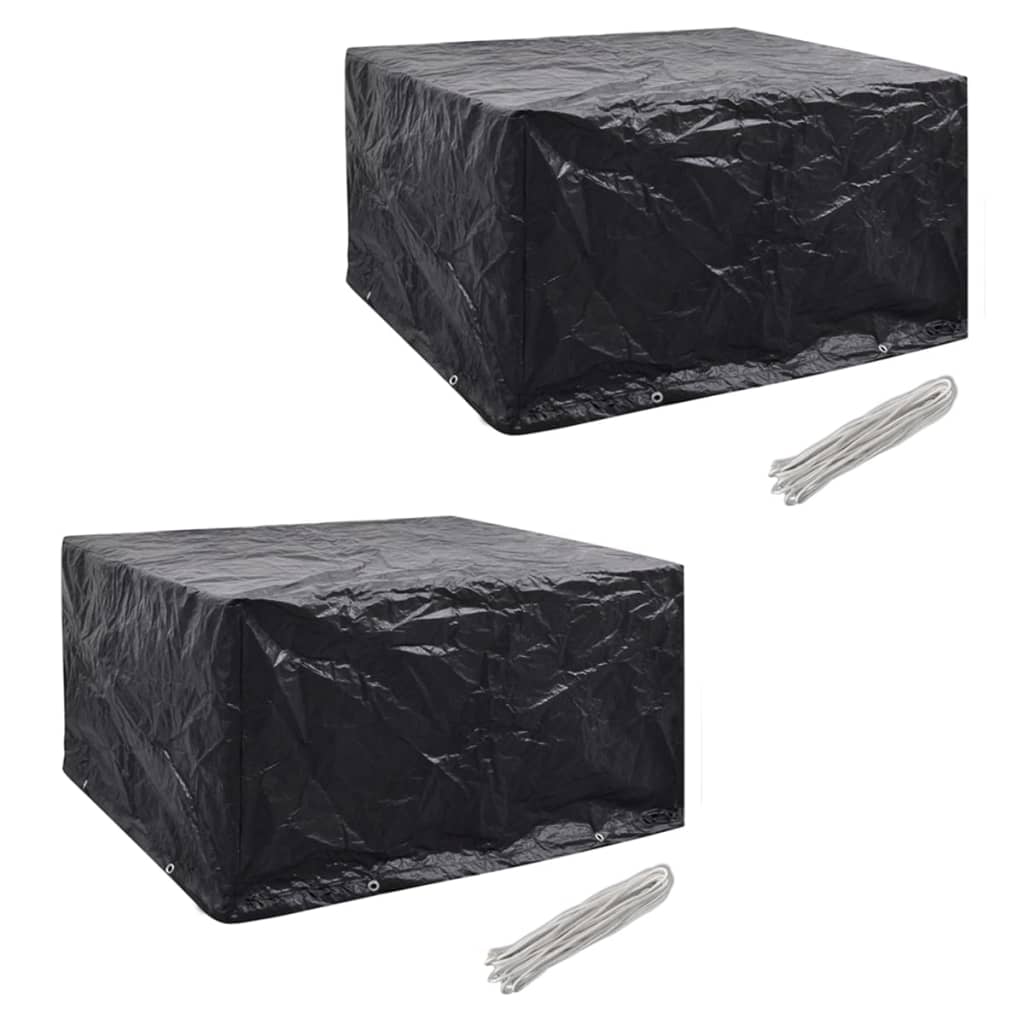 Waterproof Poly Rattan Garden Furniture Covers - 2pcs, 172x113cm