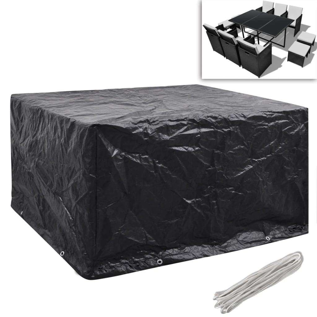 Waterproof Poly Rattan Garden Furniture Covers - 2pcs, 172x113cm